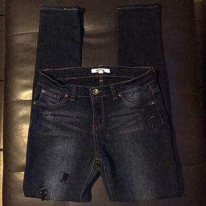 DKNY distressed dark jeans Size 14
